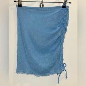 Glittery Blue Coverup Skirt